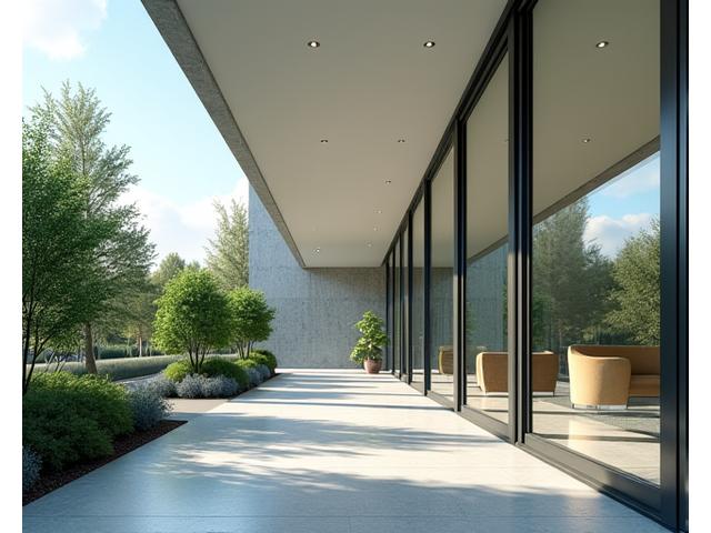 L'edificio moderno di VitaFlusso a Rimini con vista panoramica sulla città